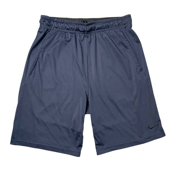 Nike Shorts Mens M Medium Navy Dri Fit Drawstring Moisture Wicking Training - Picture 1 of 14